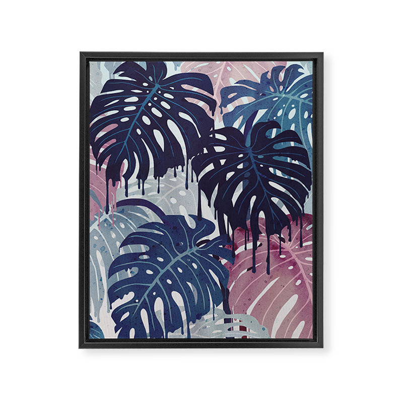 Monstera Melt Framed Canvas Print Gallery Image 8