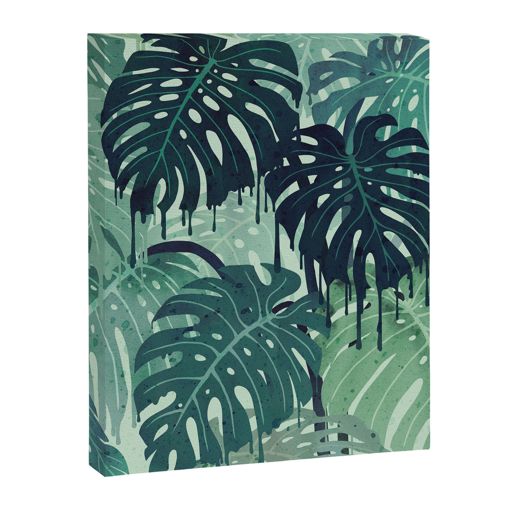 Monstera Melt (in Green) Canvas Print Gallery Image 6