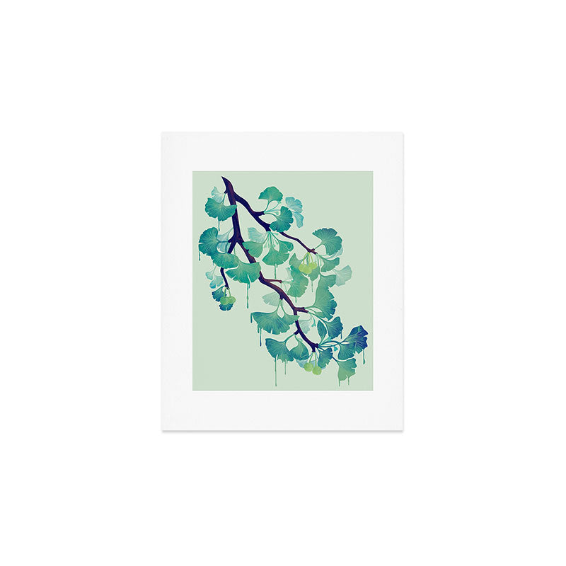 O Ginkgo (in Green) Art Print Gallery Image 1
