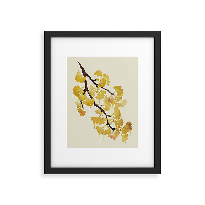 O Ginkgo in Yellow Framed Art Print Gallery Image 5