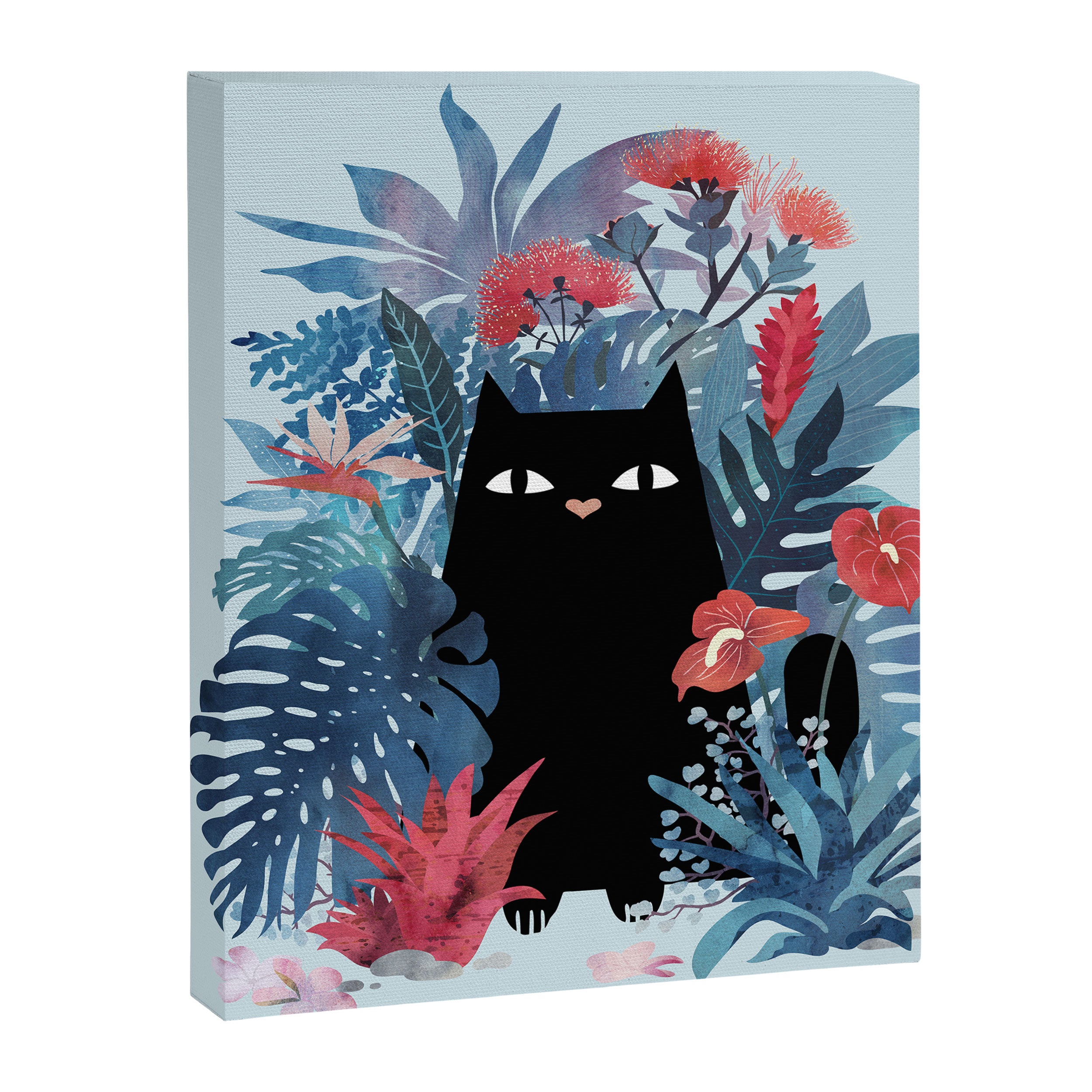 Popoki in Blue Canvas Print Gallery Image 6