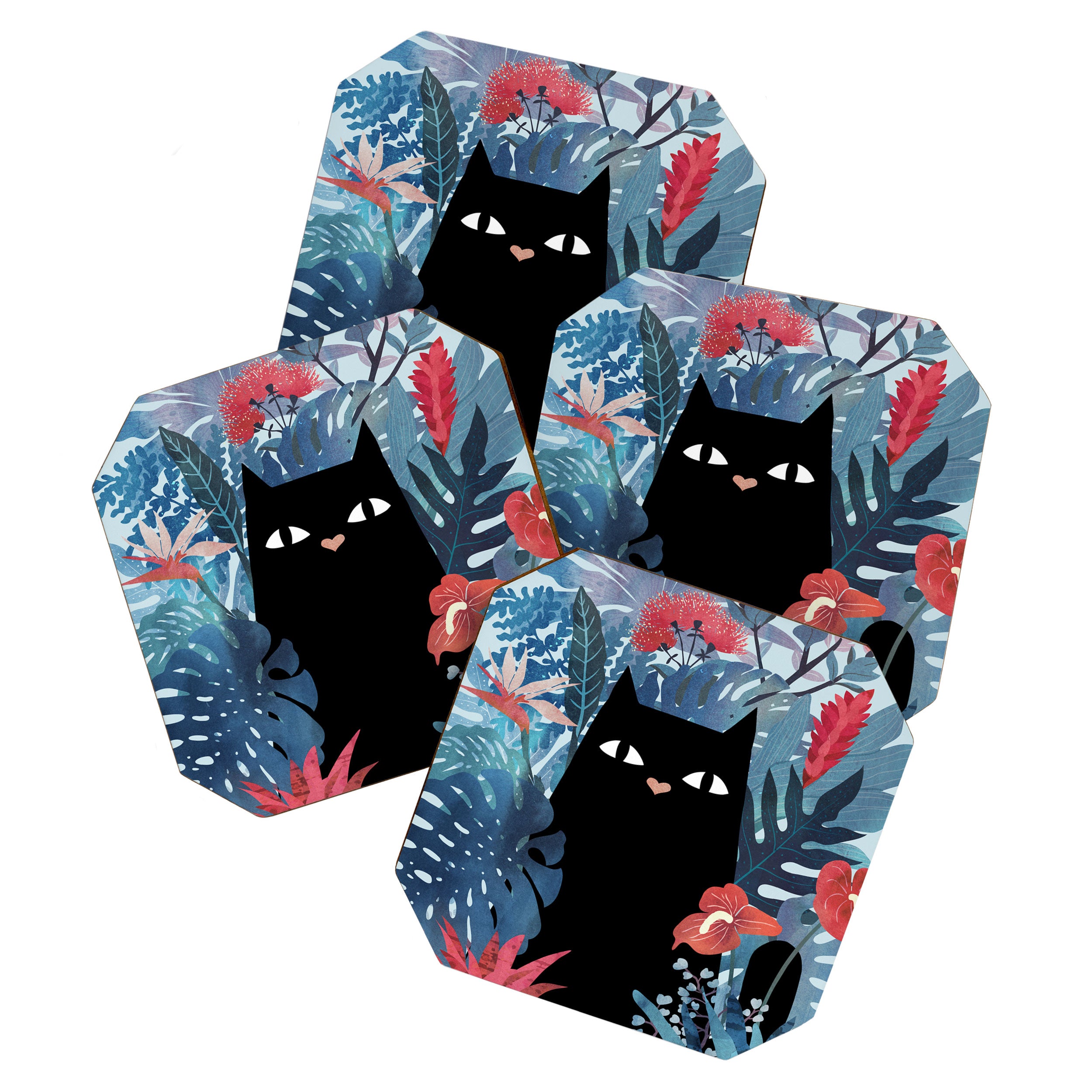 Popoki in Blue Coaster Gallery Image 1