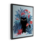 Popoki in Blue Framed Canvas Print Gallery Image 2