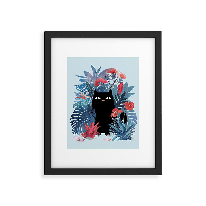 Popoki in Blue Framed Art Print Gallery Image 5