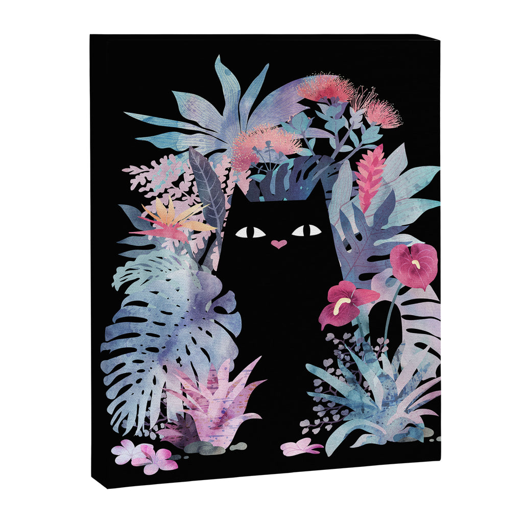 Popoki (Pastel Black Velvet) Canvas Print Gallery Image 6