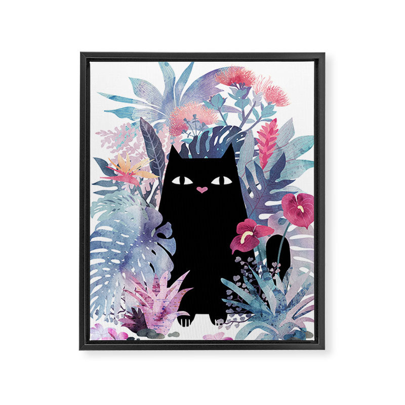 Popoki (Pastel) Framed Canvas Print Gallery Image 6