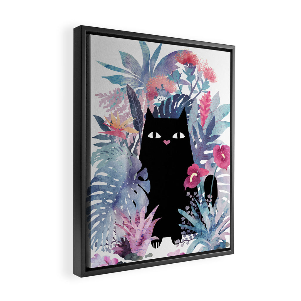 Popoki (Pastel) Framed Canvas Print Gallery Image 2