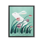 Rabbit, Resting Framed Canvas Print Gallery Image 6