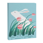 Rabbit Resting, Sky Blue Version Canvas Print Gallery Image 6