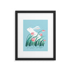 Rabbit Resting, Sky Blue Version Framed Art Print Gallery Image 5