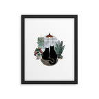 Rainy Day Cats (on white) Framed Art Print Gallery Image 6