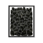 Suspicious Cats Framed Canvas Print Gallery Image 8