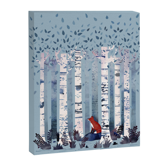 The Birches (in Blue) Canvas Print Gallery Image 1