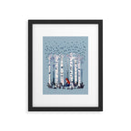 The Birches (in Blue) Framed Art Print Gallery Image 6