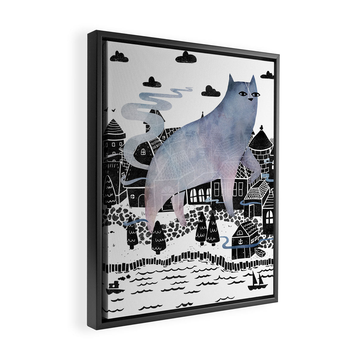 The Fog Framed Canvas Print Gallery Image 2