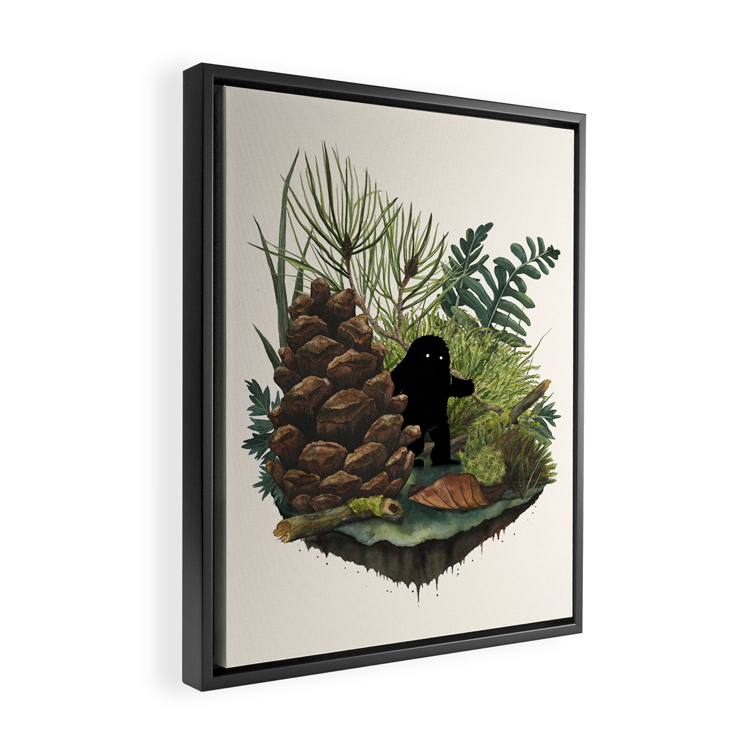 Tiny Sasquatch Framed Canvas Print Gallery Image 2