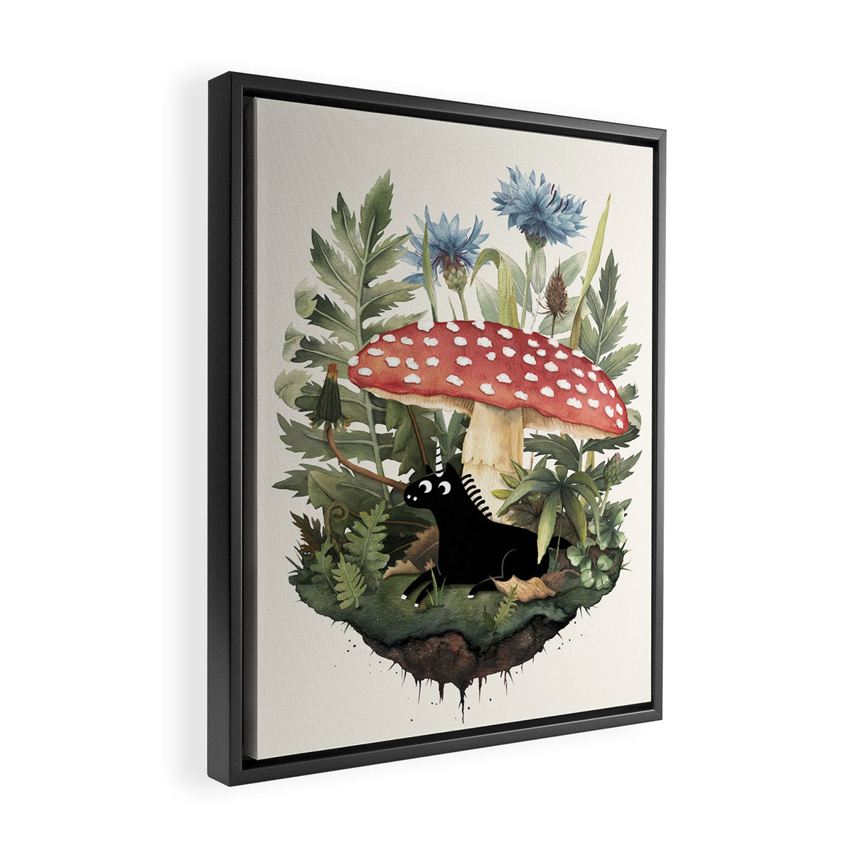 Tiny Unicorn Framed Canvas Print Gallery Image 2