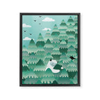 Tree Hugger (Spring & Summer version) Framed Canvas Print Gallery Image 6