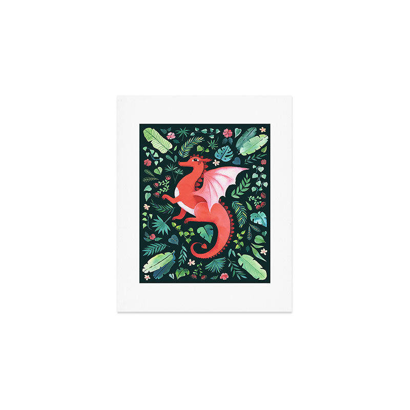 Tropical Dragon Art Print Gallery Image 1