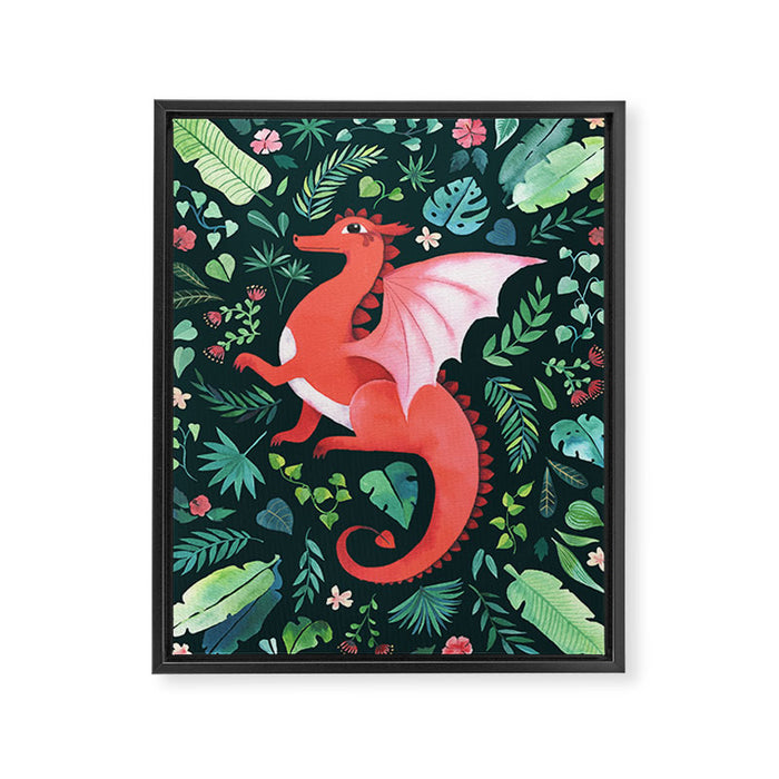 Tropical Dragon Framed Canvas Print Gallery Image 1