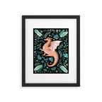 Tropical Dragon in Peach Framed Art Print Gallery Image 6