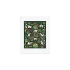 Ugly Medieval Cats Millefleur Art Print Gallery Image 1