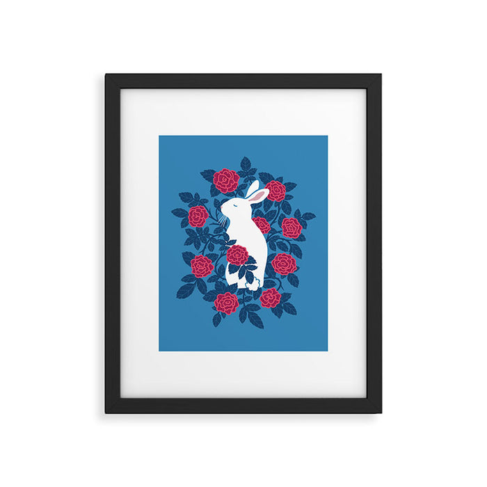 White Rabbit Framed Art Print Gallery Image 1