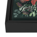 Wild Flowers Winter Bouquet (Enchanting Hidden Monsters in Dark Floral) Framed Canvas Print Gallery Image 3