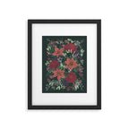 Wild Flowers Winter Bouquet (Enchanting Hidden Monsters in Dark Floral) Framed Art Print Gallery Image 5