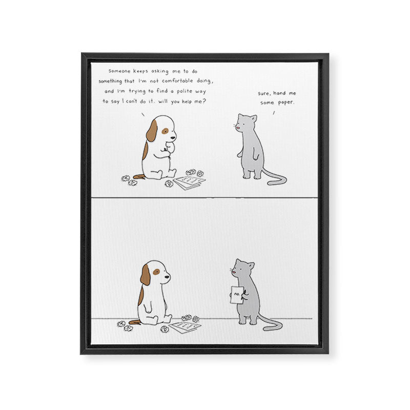 Help Me Framed Canvas Print Gallery Image 6