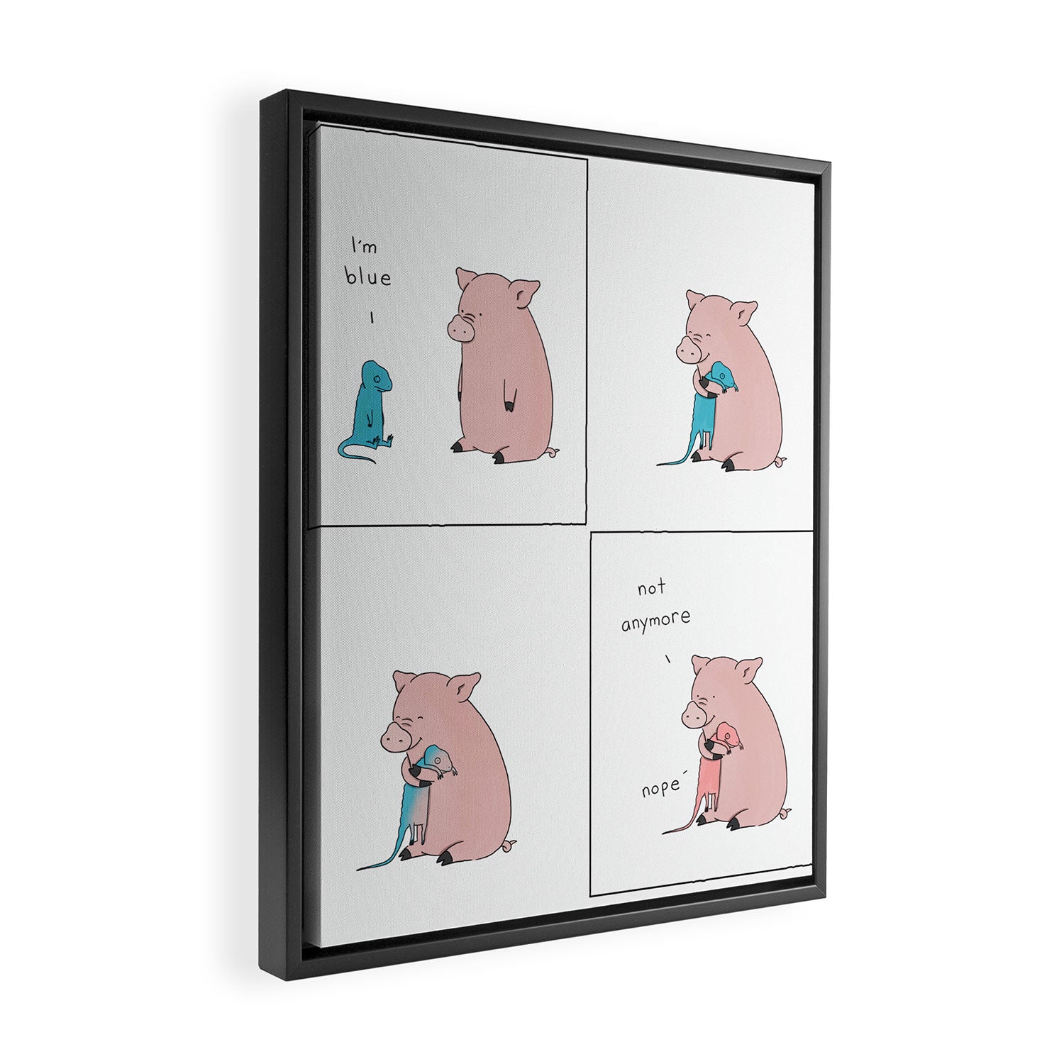 I'M BLUE Framed Canvas Print Gallery Image 2