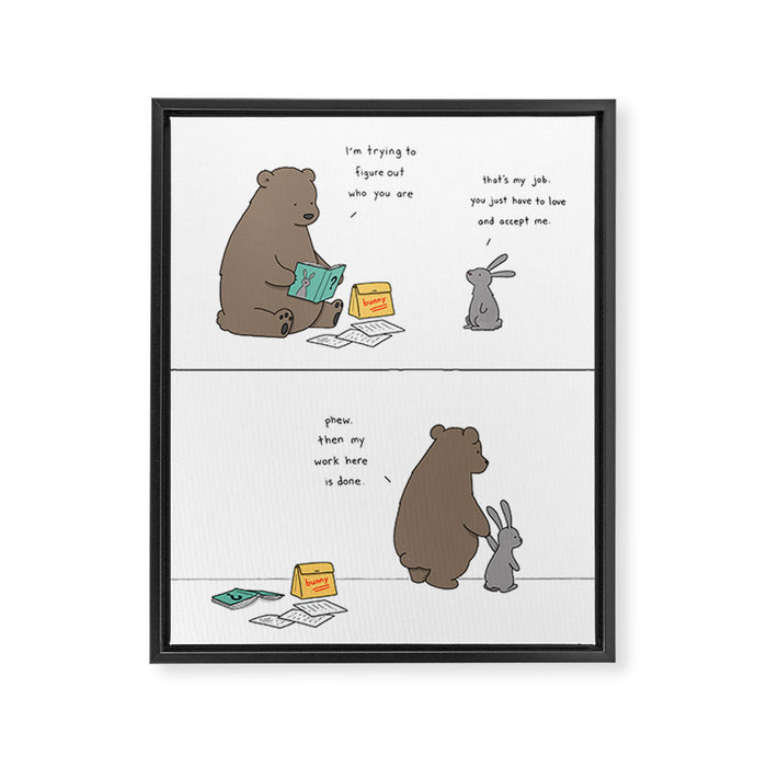LOVE Framed Canvas Print Gallery Image 1