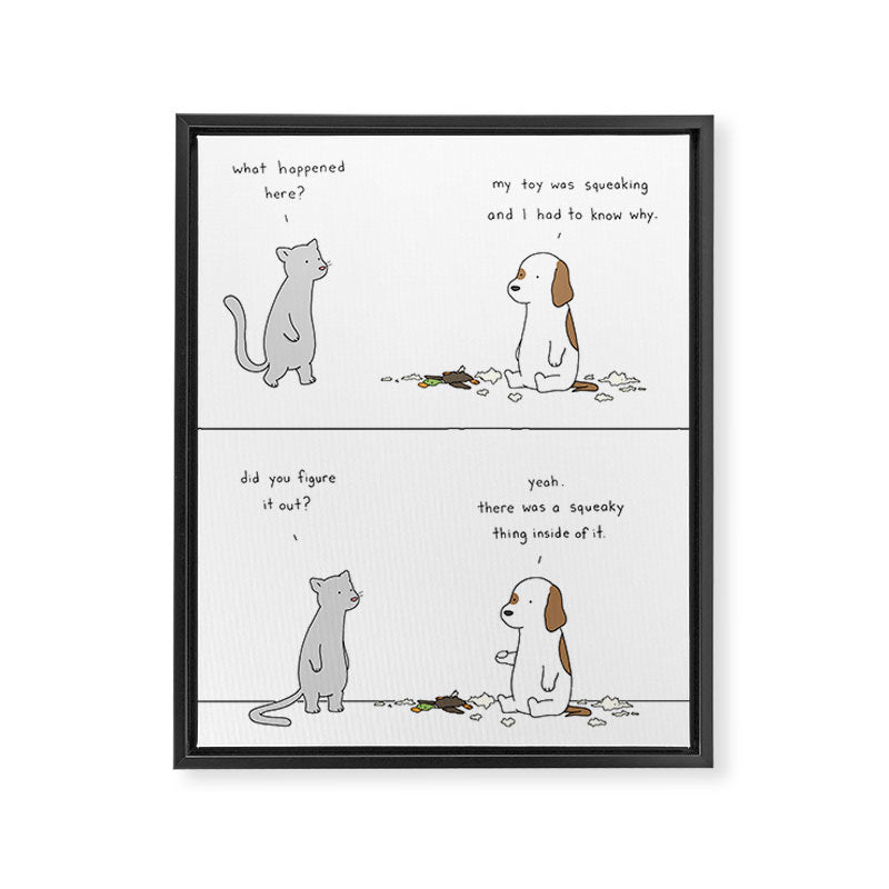 SQUEAKY Framed Canvas Print Gallery Image 6