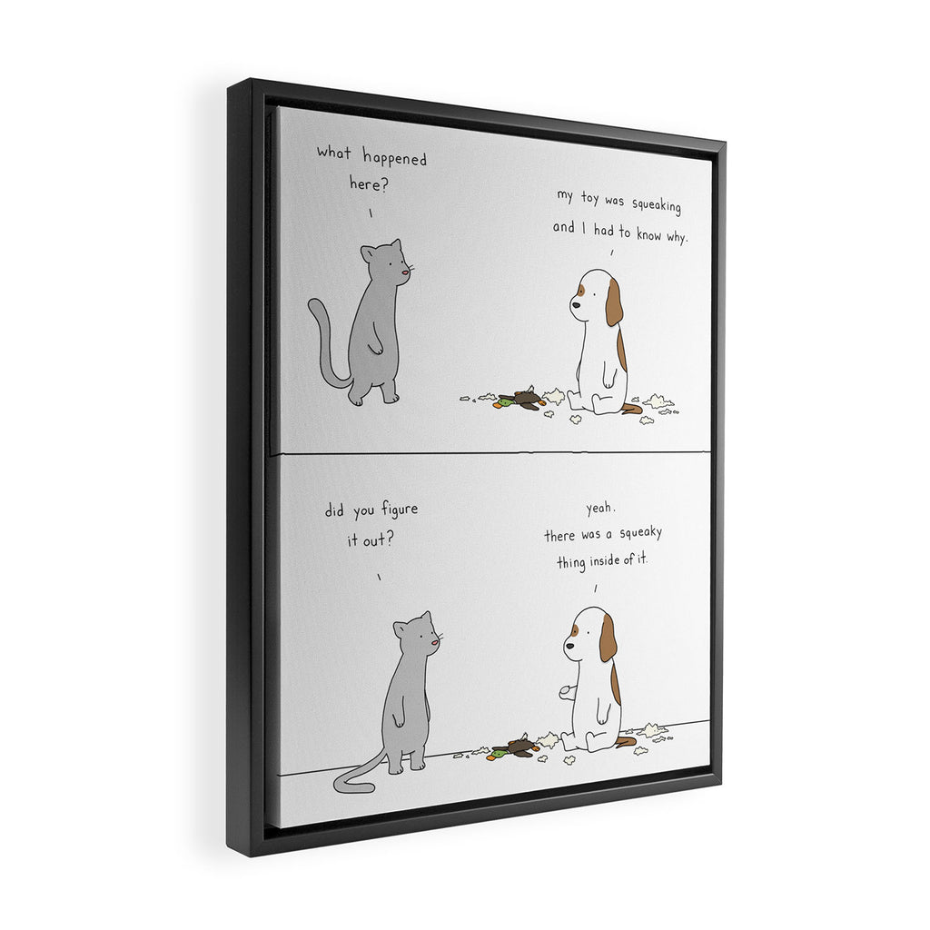 SQUEAKY Framed Canvas Print Gallery Image 2