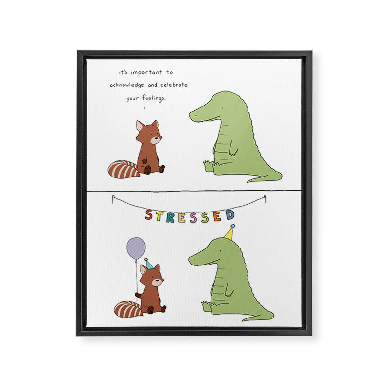 STRESSED Framed Canvas Print Gallery Image 6