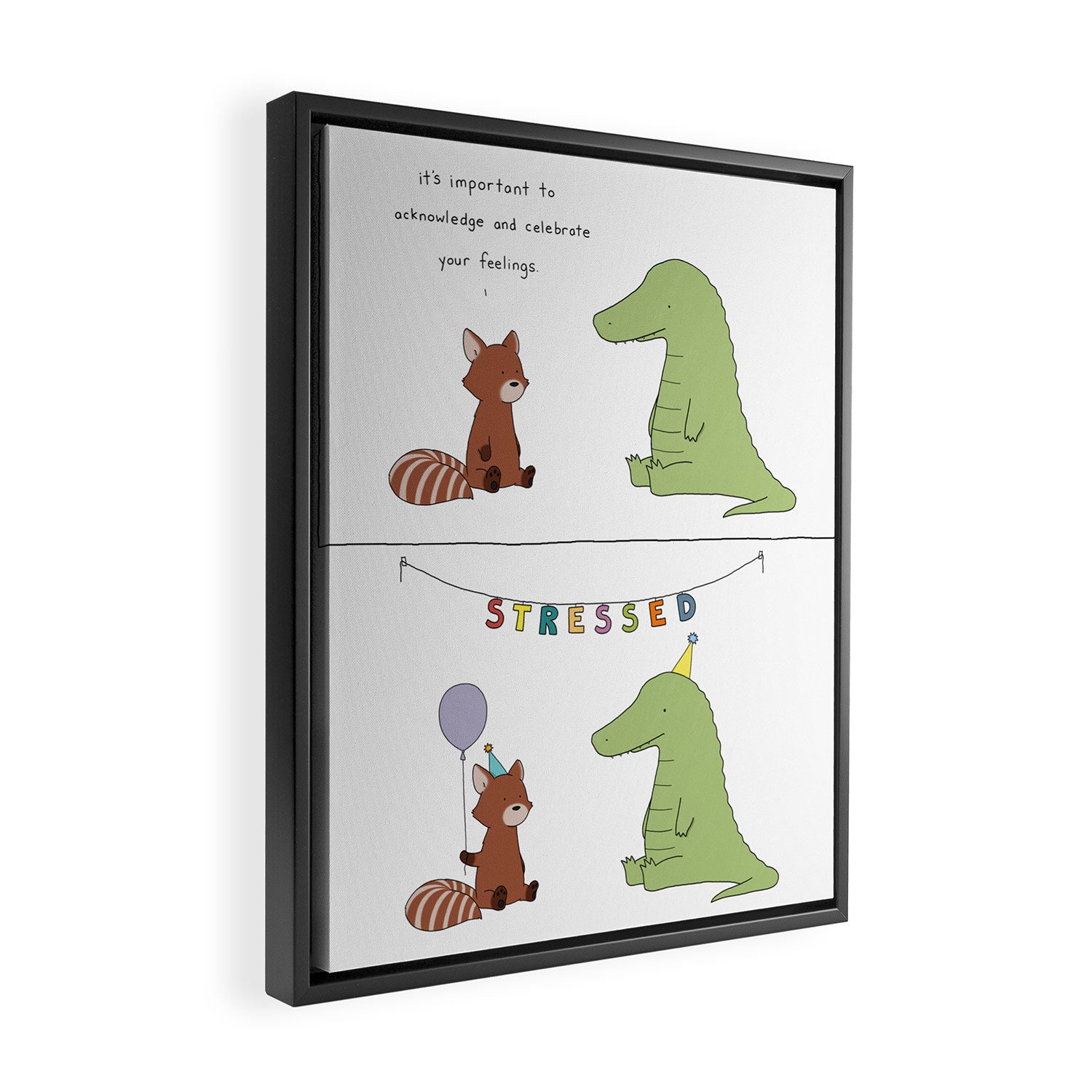 STRESSED Framed Canvas Print Gallery Image 2