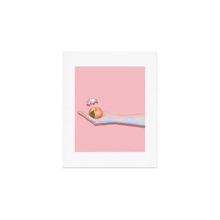 Peach Beach Art Print Gallery Image 1
