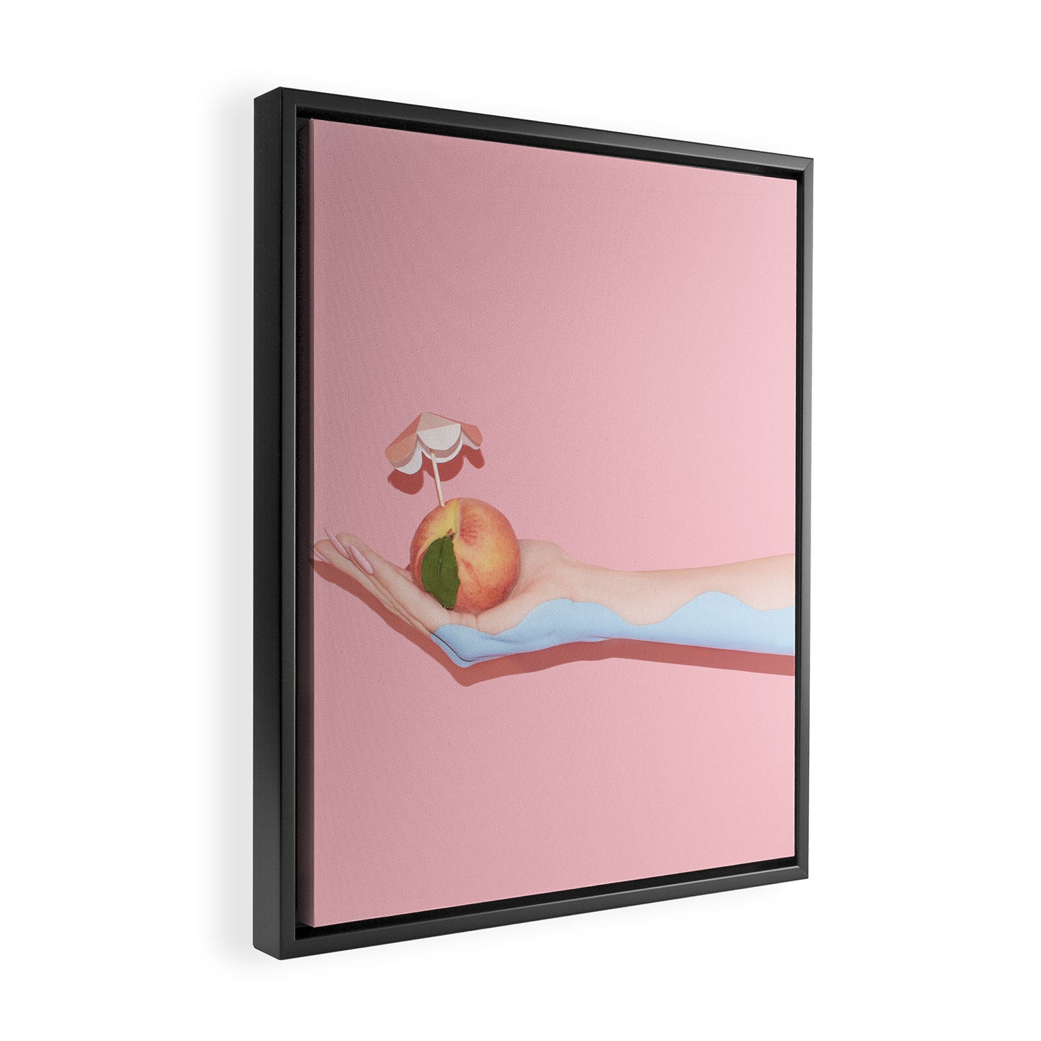 Peach Beach Framed Canvas Print Gallery Image 2