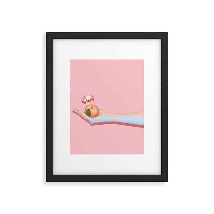 Peach Beach Framed Art Print Gallery Image 1