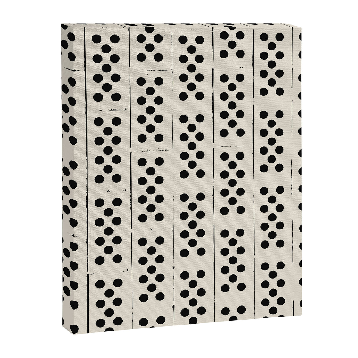 Dominos Pattern - monochrome hand-drawn  Canvas Print Gallery Image 6