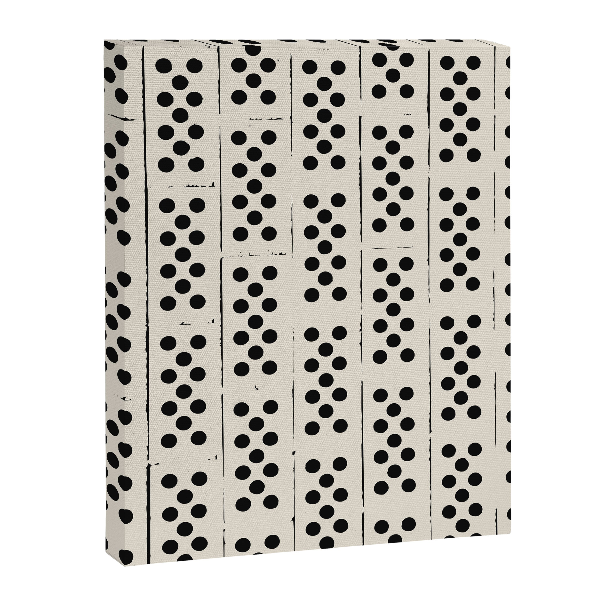 Dominos Pattern - monochrome hand-drawn  Canvas Print Gallery Image 6