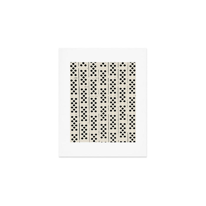 Dominos Pattern - monochrome hand-drawn  Art Print Gallery Image 1