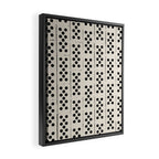 Dominos Pattern - monochrome hand-drawn  Framed Canvas Print Gallery Image 2
