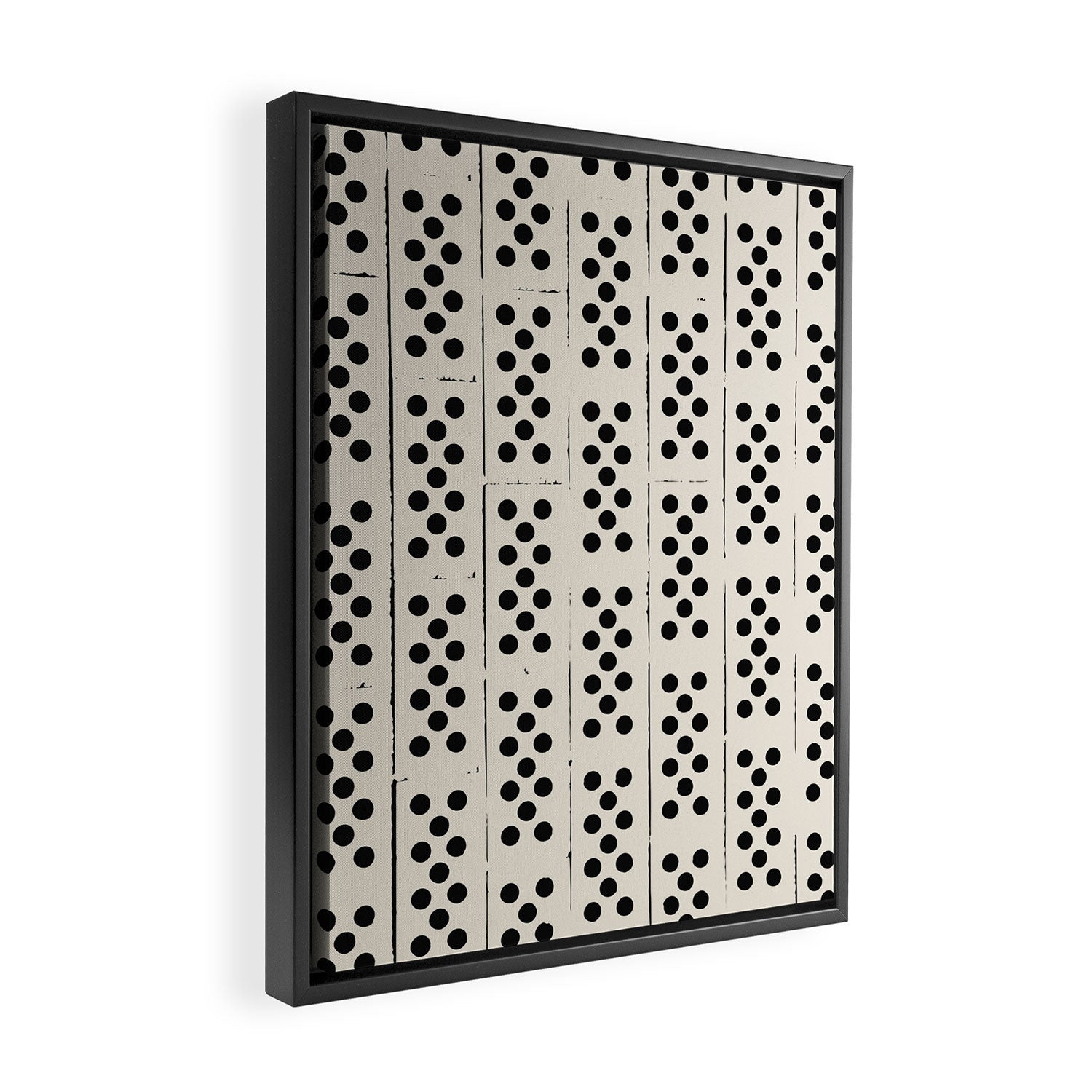 Dominos Pattern - monochrome hand-drawn  Framed Canvas Print Gallery Image 2