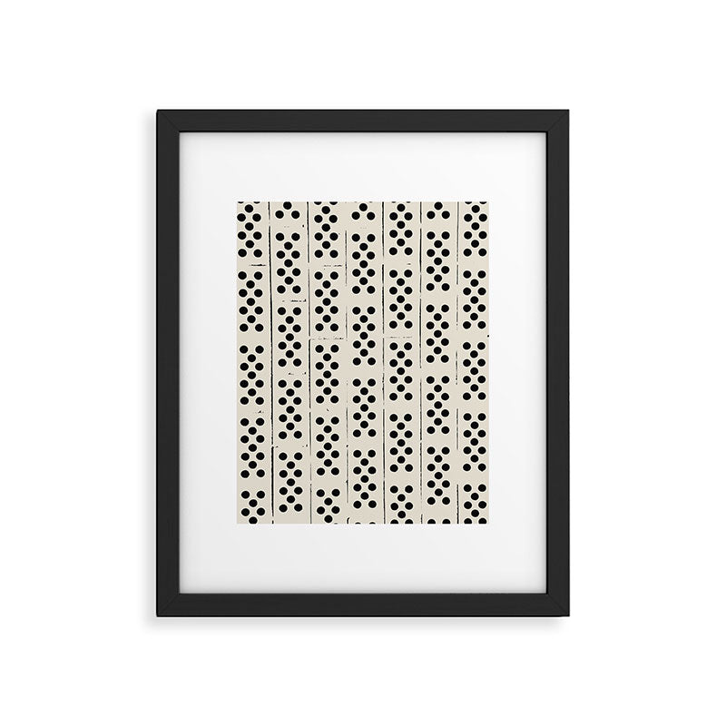 Dominos Pattern - monochrome hand-drawn  Framed Art Print Gallery Image 5