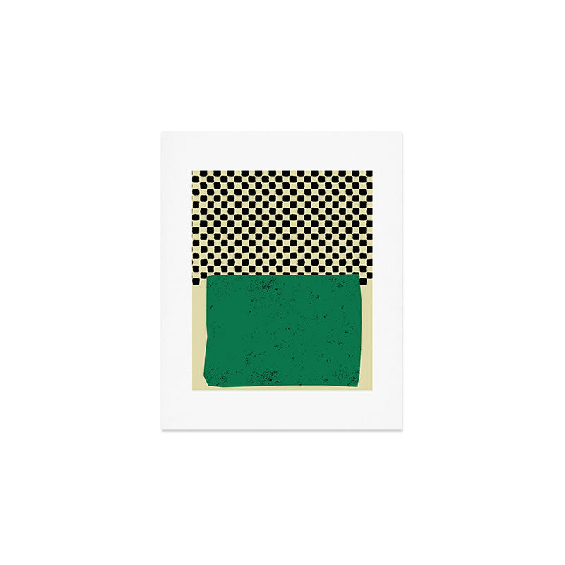 Green Colorblock Art Print Gallery Image 1