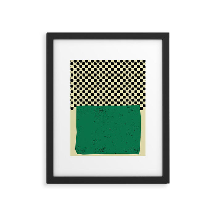Green Colorblock Framed Art Print Gallery Image 1