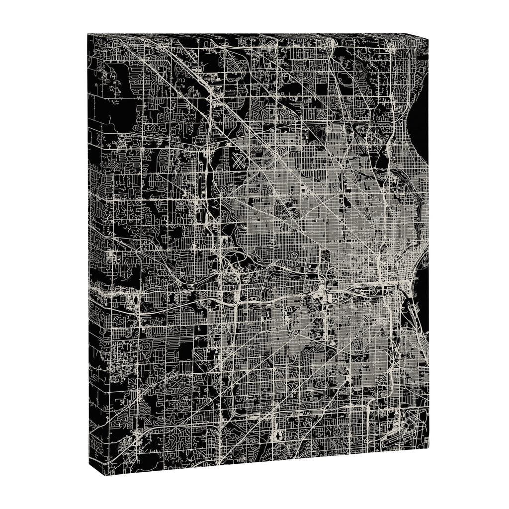 Milwaukee City Map Canvas Print Gallery Image 8
