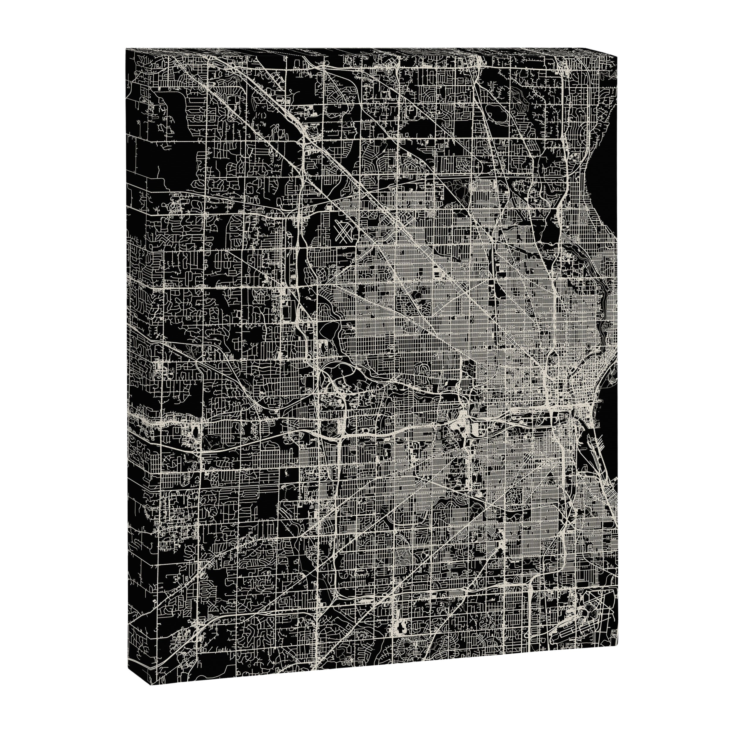 Milwaukee City Map Canvas Print Gallery Image 8