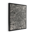 Paris Map - Black&White City Maps Framed Canvas Print Gallery Image 2